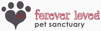 Forever Loved Pet Sanctuary (Scottsdale, Arizona) logo with paw print & heart