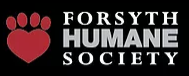 Forsyth Humane Society, Winston Salem, North Carolina, logo with red paw print