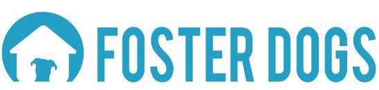 Foster Dogs Inc (Brooklyn, New York) logo with blue dog on white dog house in blue circle
