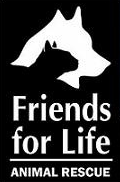 Friends for Life Animal Sanctuary (Gilbert, Arizona) logo of dog and cat silhouette