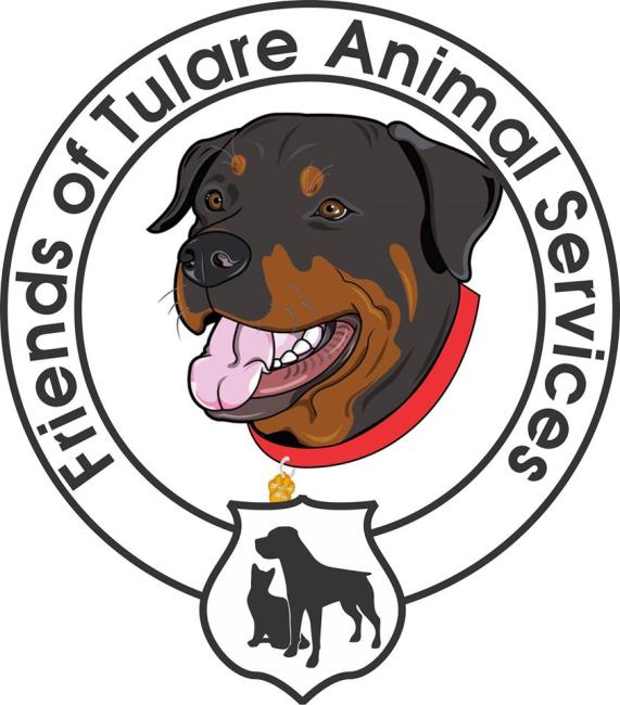 Friends of Tulare Animal Services (Tulare, California) logo with dog and cat in circle and badge
