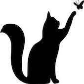 Friends of Gonzales Animal Shelter, (Gonzales, Texas), logo of cat raising its paw to a butterfly