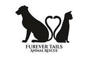 Furever Tails Animal Rescue (Oakland Twp, Michigan) logo has profiles of a dog and a cat with a heart formed by their tails