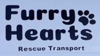 Furry Hearts Inc, (Stockton, Missouri), logo black text with black pawprint