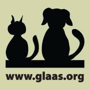 Green Lake Area Animal Shelter (Green Lake, Wisconsin) logo is square with a black silhouette of a cat and dog