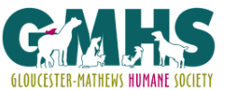Gloucester-Mathews Humane Society (Gloucester, Virginia) green GMHS Logo with outline of animals
