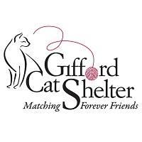 Ellen M Gifford Sheltering Home (Brighton, Massachusetts) logo with cat, pink ball of yarn & 'Matching Forever Friends' tagline
