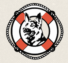 Gilligan's Rescue, (Nederland, Texas), logo with dog in a life preserver
