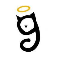 Good Mews Animal Foundation, (Marietta, Georgia), logo is a cat in the shape of a “g” with a halo