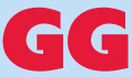 Grateful Greyhounds (North Babylon, New York) logo of red "GG" letters on blue background