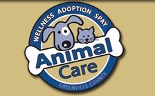 Greenville County Animal Care (Greenville, South Carolina) logo has a dog and cat inside a circle looking over a bone 