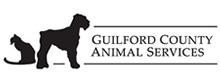 Guilford County Animal Shelter (Greensboro, North Carolina) logo has black profiles of a dog and cat next to the org name