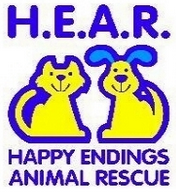 Happy Endings Animal Rescue, (Pinedale, Wyoming), H.E.A.R. logo with a dog and cat