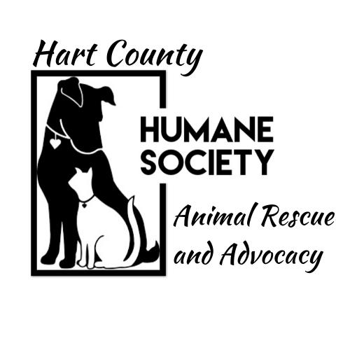 Hart County Humane Society (Hartwell, Georgia) logo with dog and cat in square animal rescue and advocacy