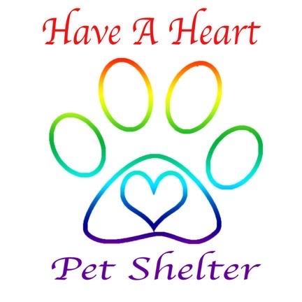 Have A Heart Pet Shelter (Yellville, Arkansas) logo rainbow paw print heart inside paw pad