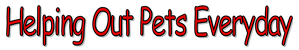 Helping Out Pets Everyday, (Upland, California), logo black dog and black cat on either side of red text