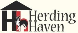 Herding Haven, (Salt Lake City, Utah), logo of herding dog and house with black text