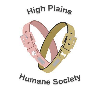 High Plains Humane Society Inc (Clovis, New Mexico) logo intertwined pink and khaki collars to form a heart