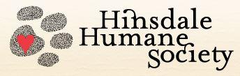 Hinsdale Humane Society (Hinsdale, Illinois) logo with pawprint and heart