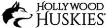 Hollywood Huskies (Studio City, California) logo of black & white sketch of husky with organization name