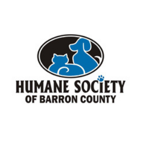 Humane Society of Barron County (Barron, Wisconsin) logo dog and cat in circle