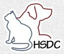 Humane Society of Davie County (Mocksville, North Carolina) logo has a dog and a cat and “HSDC”