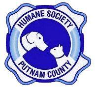 Humane Society of Putnam County (Cookeville, Tennessee) logo has heads of a dog & cat facing each other inside a lifesaver