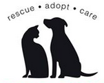 Humane Society of Southeast Missouri (Cape Girardeau, MO) logo of cat, dog and rescue, adopt and care text