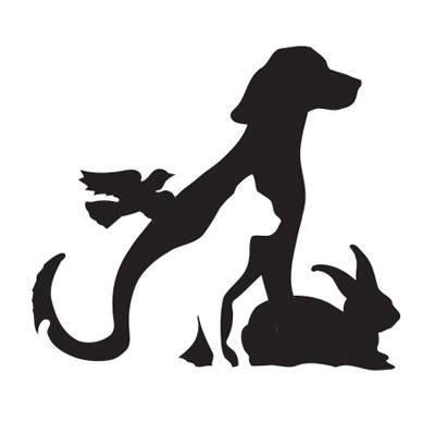 Humane Society of Sonoma County (Santa Rosa, California) logo outlines of dog cat rabbit and bird