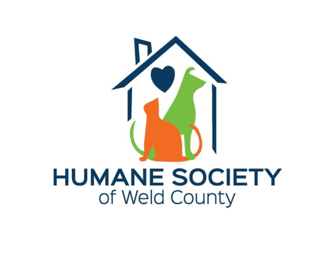 Humane Society of Weld County (Evans, Colorado) logo dog and cat in house