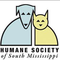Humane Society of South Mississippi (Gulfport, Mississippi) logo of blue dog and green cat