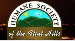 Humane Society of the Flint Hills, (Emporia, Kansas), logo has hills and the sun surrounded by the organization name