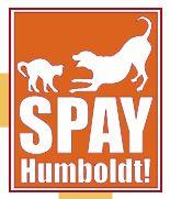 Humboldt Spay/Neuter Network (Eureka, California) logo has profiles of a playing dog and cat over “SPAY Humboldt!”