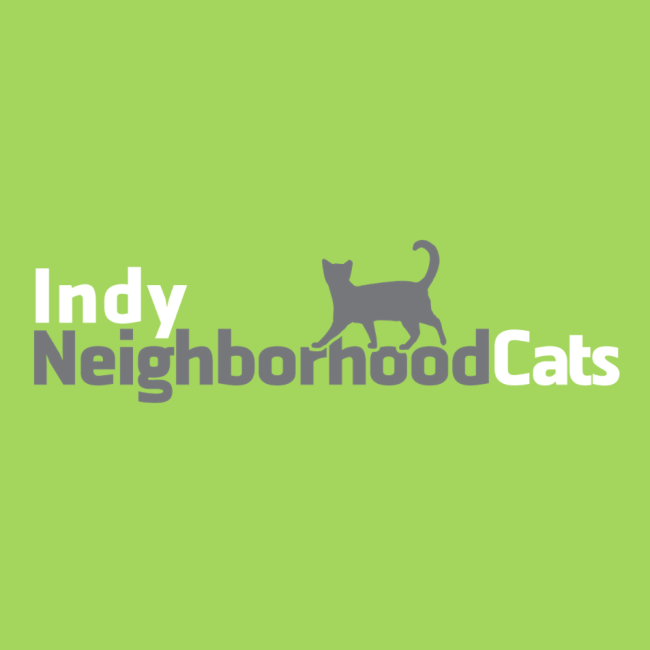 Indy Neighborhood Cats Inc (Indianapolis, Indiana) logo cat walking on text