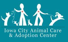 Iowa City Animal Services (Iowa City, Iowa) logo of people, hearts, dogs, cats, bunnies
