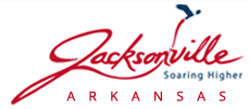 Jacksonville Animal Shelter (Jacksonville, Arkansas) logo with city name in red script letter with motto in blue