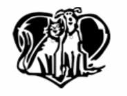 Jo Co Spay & Neuter Fund, (Grants Pass, Oregon), logo black and white drawing of cat and dog in front of heart