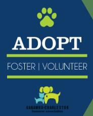 Kanawha-Charleston Humane Association (Charleston, West Virginia) logo dog cat and pawprint in square adopt foster volunteer