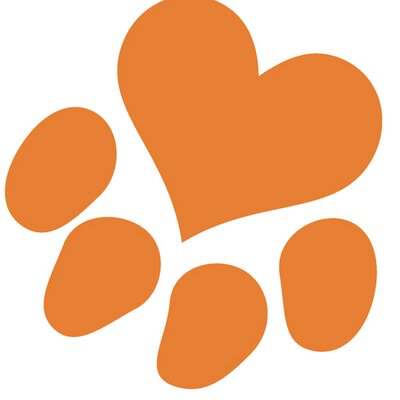 Kentucky Humane Society (Louisville, Kentucky) logo is an orange paw print with a heart-shaped paw pad