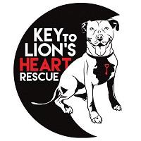 Key to Lion’s Heart (Rockville, Maryland) logo is a dog with a key around its neck next to a half-moon shape with the org name