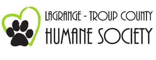 Lagrange Troup County Humane Society (Lagrange, Georgia) logo has a heart outline and a pawprint next to the org name