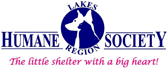 Lake Region Humane Society (Ossipee, New Hampshire) logo is the org name with “the little shelter with the big heart” tagline