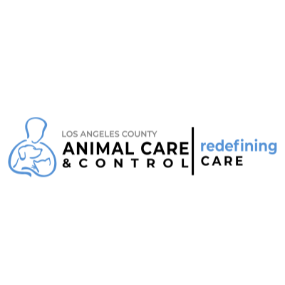 Los Angeles County Department of Animal Care and Control (Long Beach, California) logo person holding dog and cat redefining care