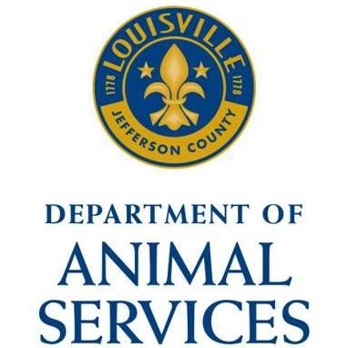 Louisville Metro Animal Services, (Louisville, Kentucky), logo gold and blue coat of arms with gold and blue text