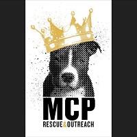 Mission Compassion Paw Inc. (Chicago, Illinois) logo is a pit bull wearing a crown above “MCP Rescue & Outreach”