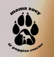 Mama Zoey and Puppies (Plainfield, Illinois) logo with dog in silhouette in paw print