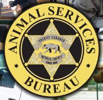 Merced County Animal Services (Atwater, California) logo sheriff's badge in animal services bureau circle