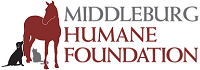 Middleburg Humane Foundation (Marshall, Virginia) logo of red horse, black dog, grey cat, Middleburg Humane Foundation