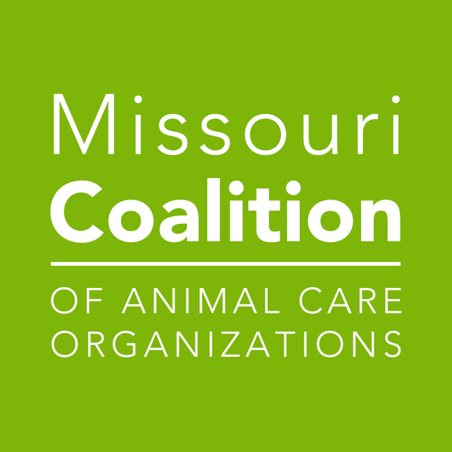 Missouri Coalition of Animal Care Organizations (Auxvasse, Missouri) logo written in green square