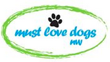 Must Love Dogs NW (Vancouver, Washington) | logo pawprint and text "must love dogs nw," green oval circle